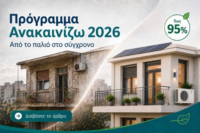 Πρόγραμμα "Ανακαινίζω" 2026